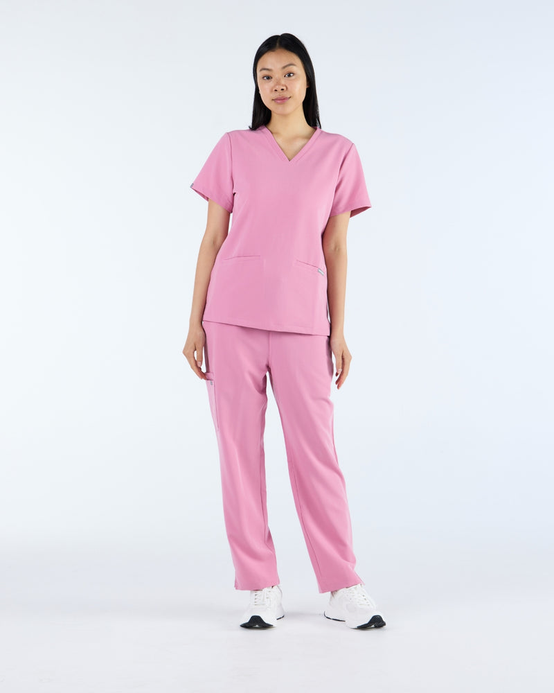 Duo Pocket Scrub Top Blush Pink
