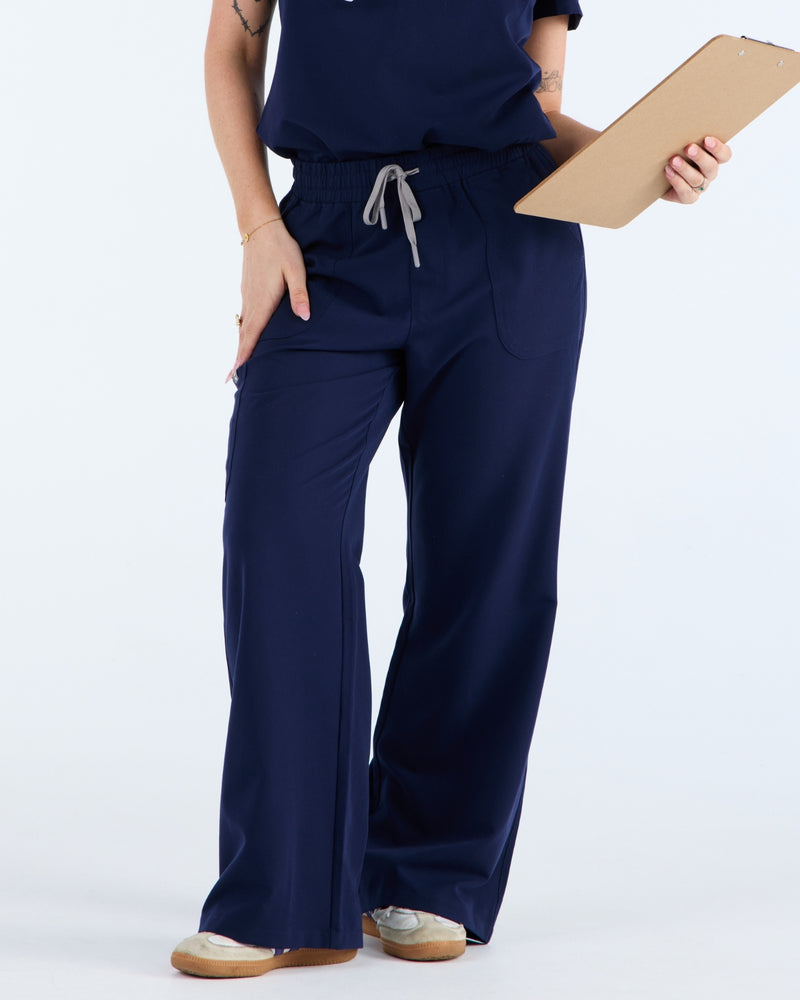 Lounge Leg Scrub Pants Nightfall Navy