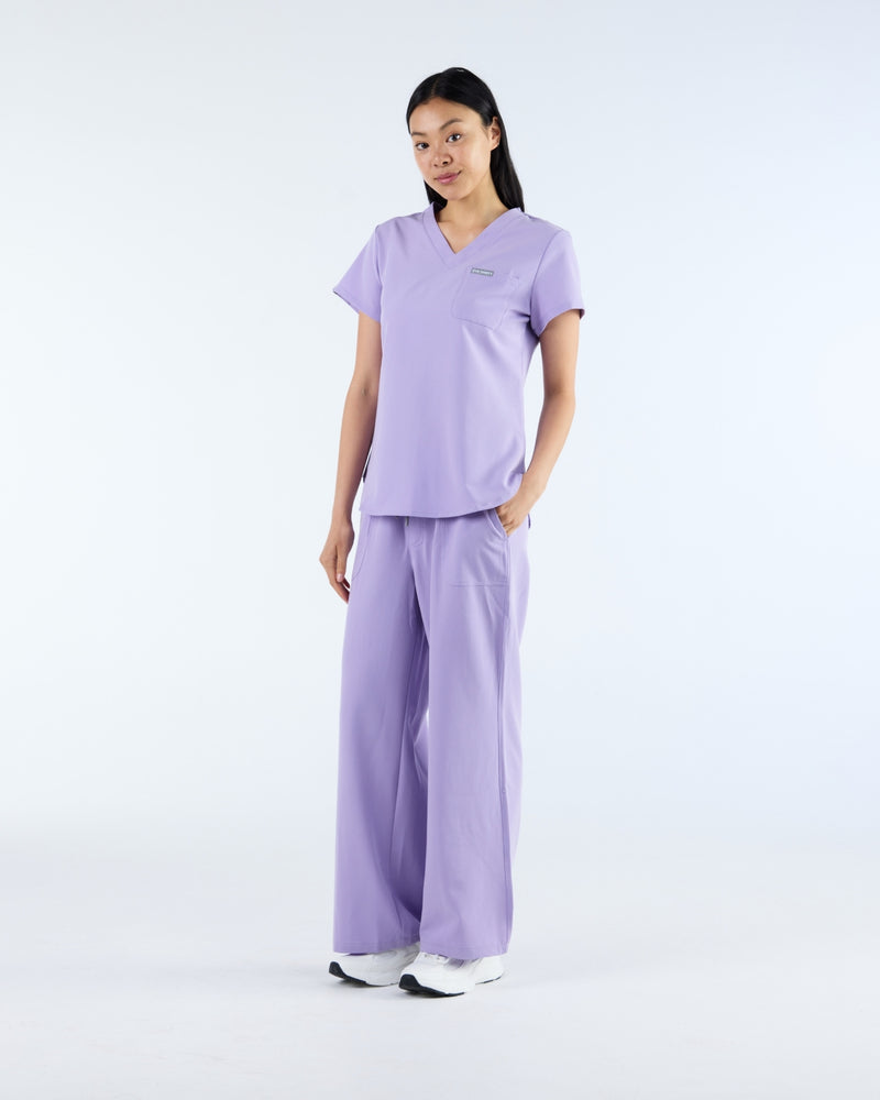 Lounge Leg Scrub Pants Dusky Lilac