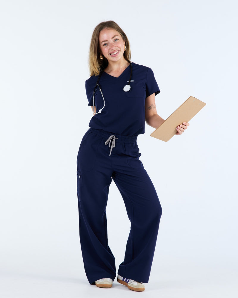 Lounge Leg Scrub Pants Nightfall Navy