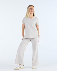 Lounge Leg Scrub Pants Silk Sand