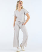 Lounge Leg Scrub Pants Silk Sand