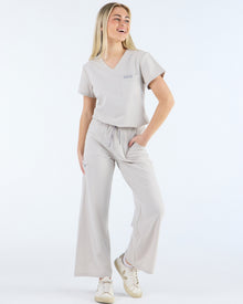 Lounge Leg Scrub Pants Silk Sand