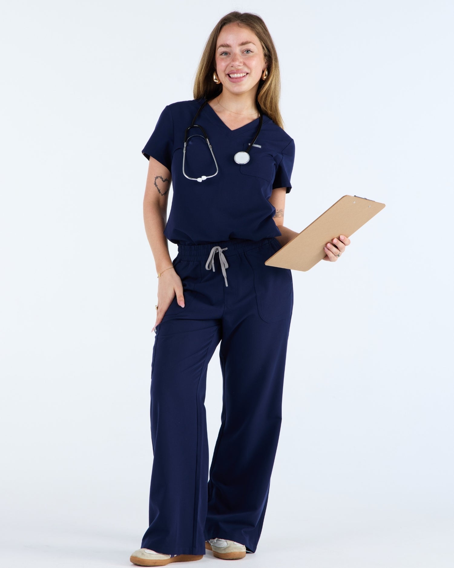 Tuck-In Scrub Top Nightfall Navy