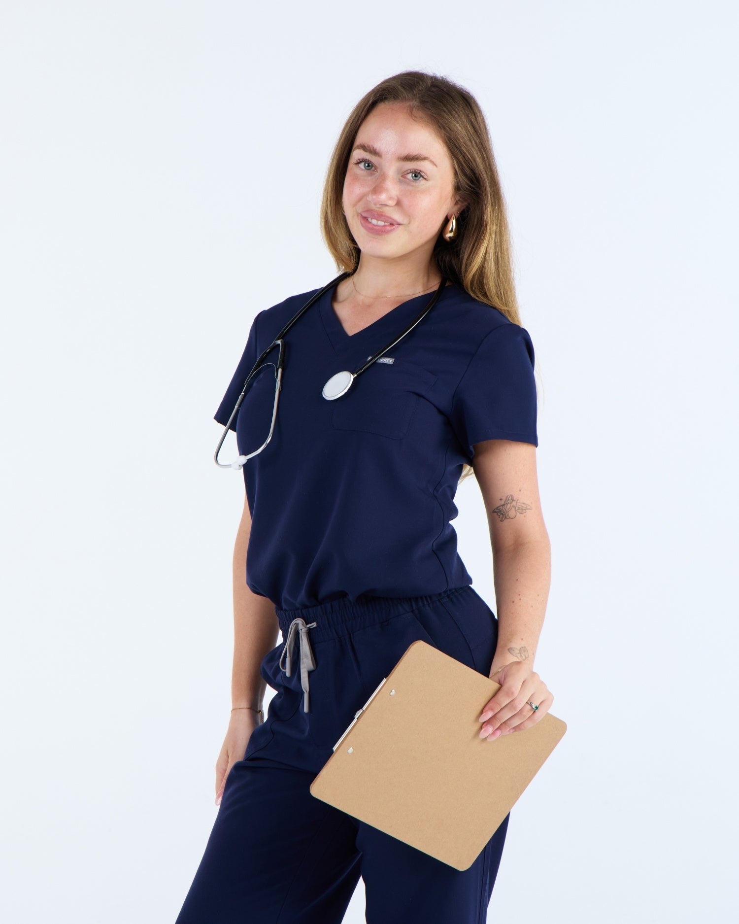 Tuck-In Scrub Top Nightfall Navy